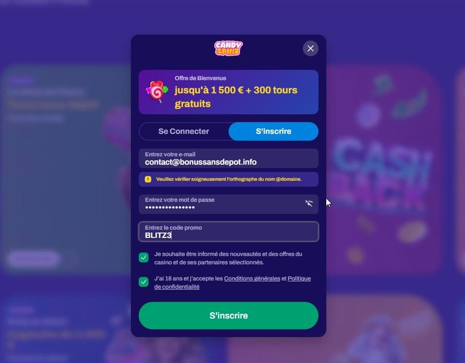 register candy casino